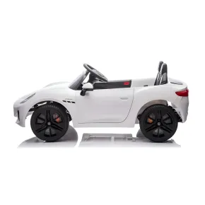 Auto Elettrica Bambini Maserati Folgore 2 Posti 12V Bianco Doppio Motore 2