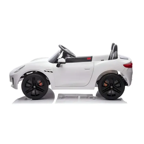 Auto Elettrica Bambini Maserati Folgore 2 Posti 12V Bianco Doppio Motore