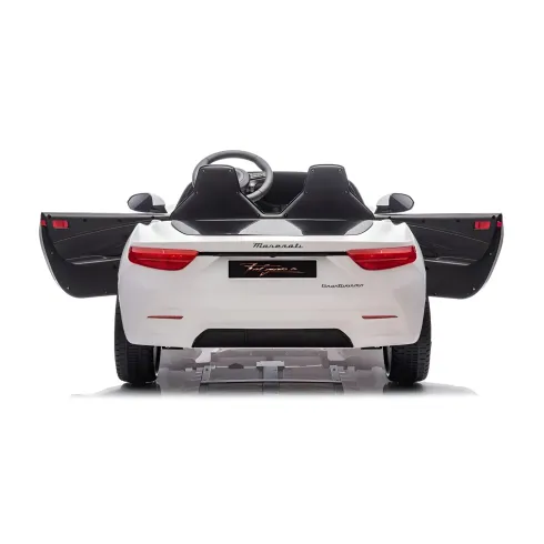 Auto Elettrica Bambini Maserati Folgore 2 Posti 12V Bianco Doppio Motore