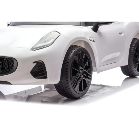 Auto Elettrica Bambini Maserati Folgore 2 Posti 12V Bianco Doppio Motore
