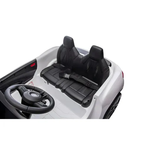 Auto Elettrica Bambini Maserati Folgore 2 Posti 12V Bianco Doppio Motore