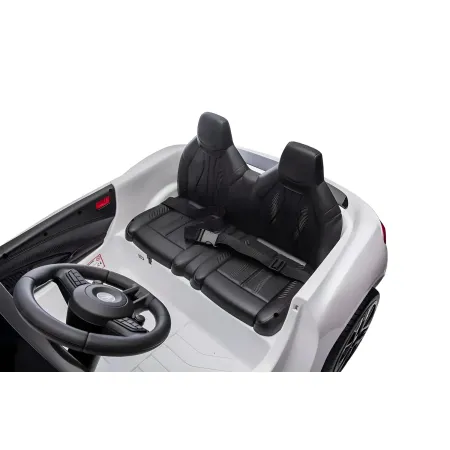 Auto Elettrica Bambini Maserati Folgore 2 Posti 12V Bianco Doppio Motore