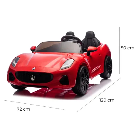 Auto Elettrica Bambini Maserati Folgore 2 Posti 12V Rosso 2 Motori