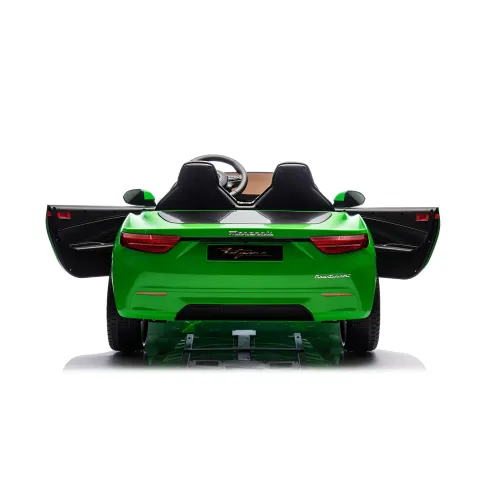 Auto Elettrica Bambini Maserati Folgore 2 Posti 12V Verde Doppio Motore