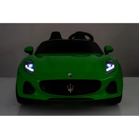 Auto Elettrica Bambini Maserati Folgore 2 Posti 12V Verde Doppio Motore