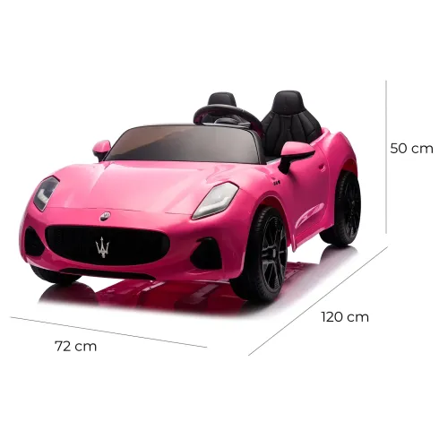 Auto Elettrica Bambini Maserati Folgore 2 Posti 12V Rosa Doppio Motore