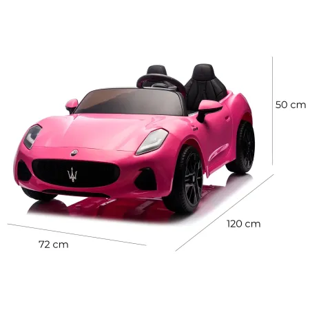 Auto Elettrica Bambini Maserati Folgore 2 Posti 12V Rosa Doppio Motore