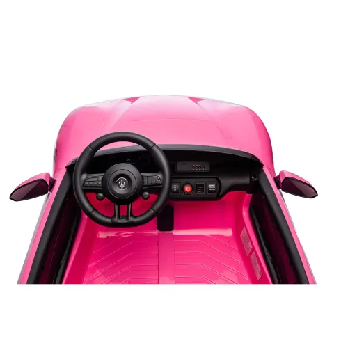 Auto Elettrica Bambini Maserati Folgore 2 Posti 12V Rosa Doppio Motore
