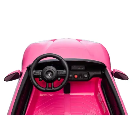 Auto Elettrica Bambini Maserati Folgore 2 Posti 12V Rosa Doppio Motore