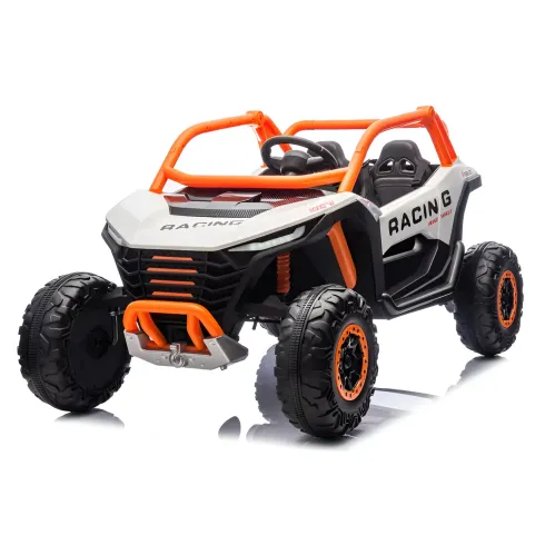 Auto Elettrica 24V per Bambini Due Posti Bianco Fuoristrada UTV