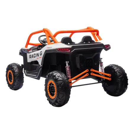 Auto Elettrica 24V per Bambini Due Posti Bianco Fuoristrada UTV