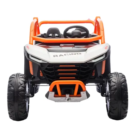 Auto Elettrica 24V per Bambini Due Posti Bianco Fuoristrada UTV