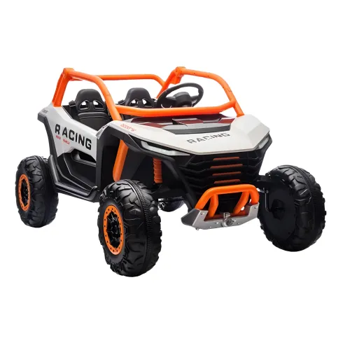 Auto Elettrica 24V per Bambini Due Posti Bianco Fuoristrada UTV
