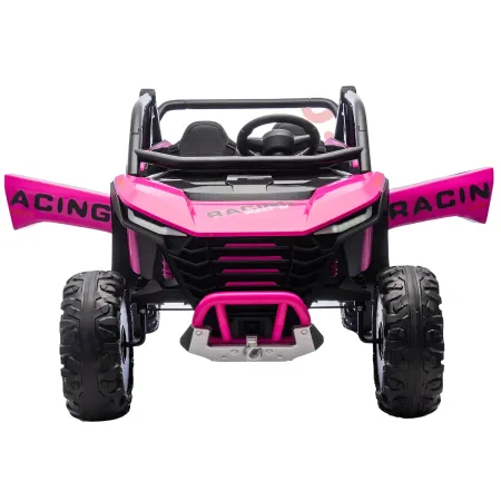Auto Elettrica 24V per Bambini Due Posti Rosa Fuoristrada UTV