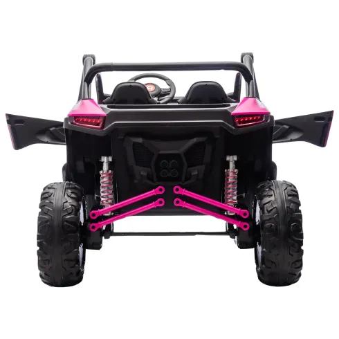 Auto Elettrica 24V per Bambini Due Posti Rosa Fuoristrada UTV