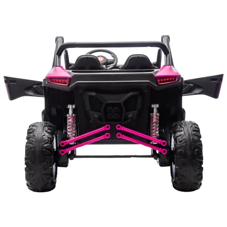 Auto Elettrica 24V per Bambini Due Posti Rosa Fuoristrada UTV