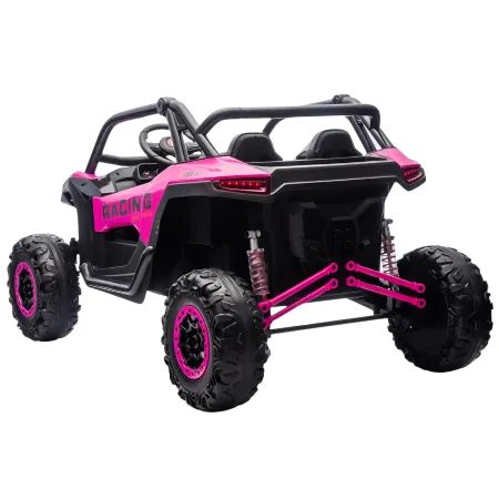 Auto Elettrica 24V per Bambini Due Posti Rosa Fuoristrada UTV