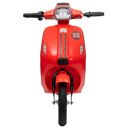 Moto Elettrica 24V per Bambini Rosso Doppia Batteria Waterproof
