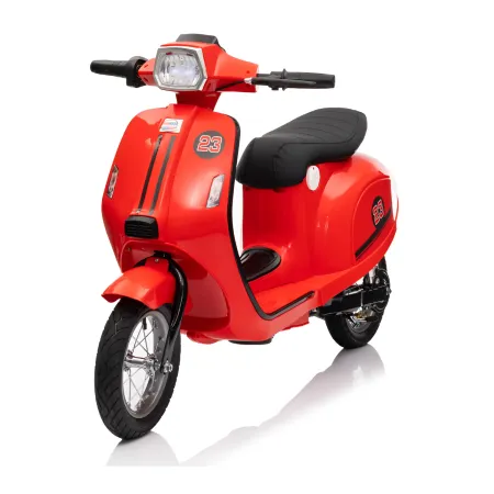 Moto Elettrica 24V per Bambini Rosso Doppia Batteria Waterproof