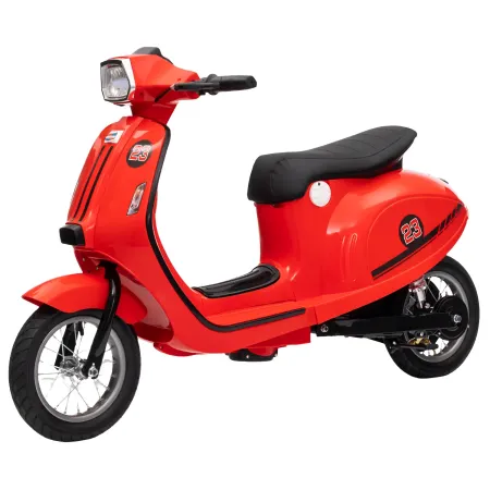 Moto Elettrica 24V per Bambini Rosso Doppia Batteria Waterproof