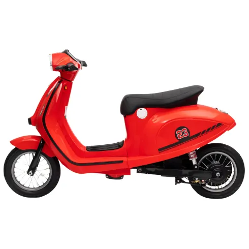 Moto Elettrica 24V per Bambini Rosso Doppia Batteria Waterproof