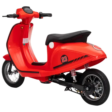 Moto Elettrica 24V per Bambini Rosso Doppia Batteria Waterproof