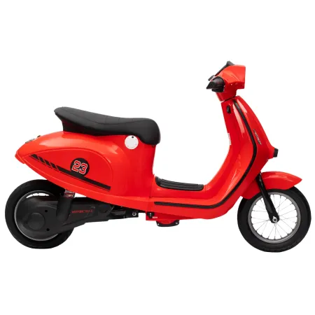 Moto Elettrica 24V per Bambini Rosso Doppia Batteria Waterproof