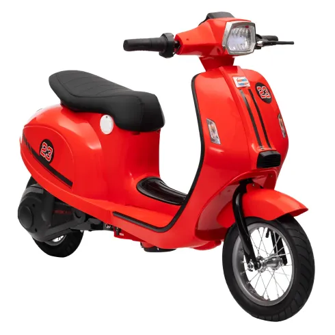 Moto Elettrica 24V per Bambini Rosso Doppia Batteria Waterproof