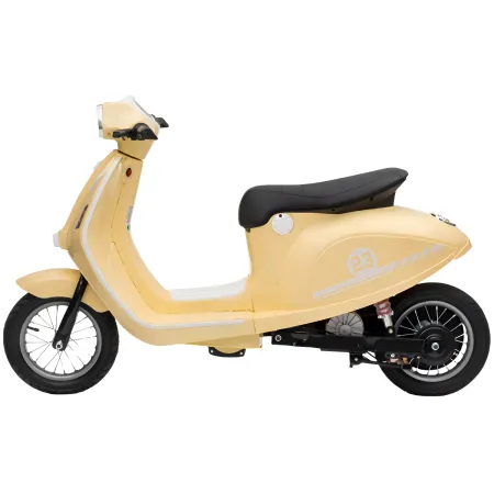 Moto Elettrica 24V per Bambini Beige Doppia Batteria Waterproof