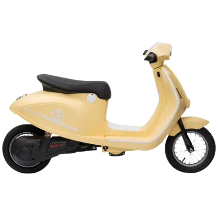 Moto Elettrica 24V per Bambini Beige Doppia Batteria Waterproof