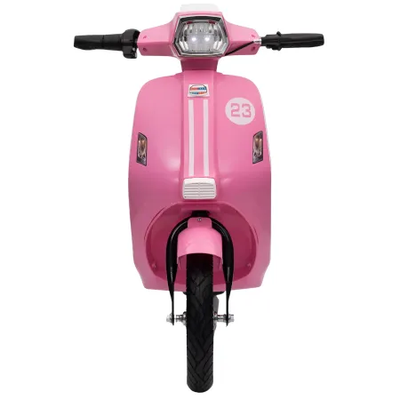 Moto Elettrica 24V per Bambini Rosa Doppia Batteria Waterproof