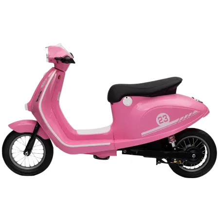 Moto Elettrica 24V per Bambini Rosa Doppia Batteria Waterproof