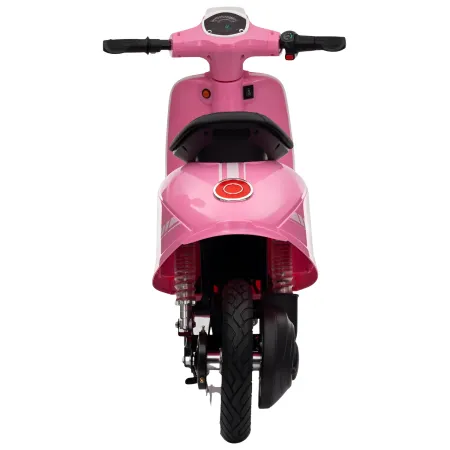 Moto Elettrica 24V per Bambini Rosa Doppia Batteria Waterproof