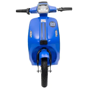 Moto Elettrica 24V per Bambini Blu Doppia Batteria Waterproof 2