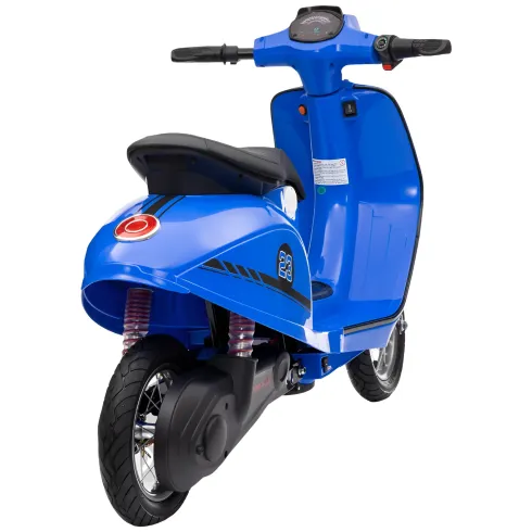 Moto Elettrica 24V per Bambini Blu Doppia Batteria Waterproof