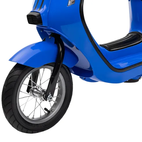 Moto Elettrica 24V per Bambini Blu Doppia Batteria Waterproof