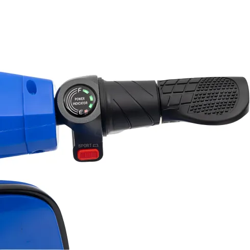 Moto Elettrica 24V per Bambini Blu Doppia Batteria Waterproof