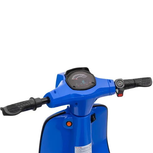 Moto Elettrica 24V per Bambini Blu Doppia Batteria Waterproof