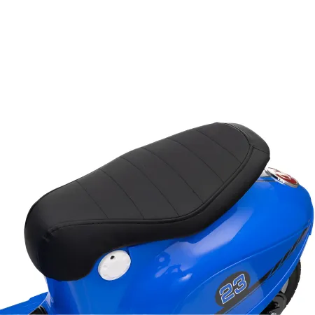 Moto Elettrica 24V per Bambini Blu Doppia Batteria Waterproof