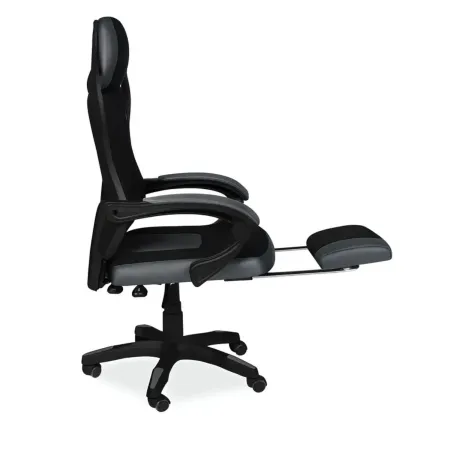 Sedia Gaming Ergonomica Nero Poggiapiedi Estensibile e Rete Traspirante