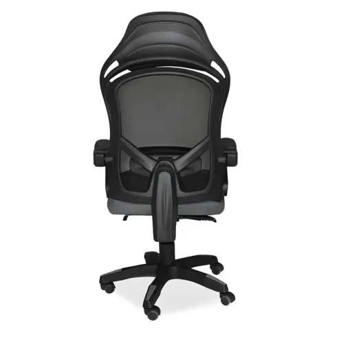 Sedia Gaming Ergonomica Nero Poggiapiedi Estensibile e Rete Traspirante