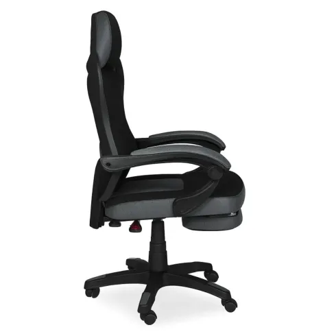 Sedia Gaming Ergonomica Nero Poggiapiedi Estensibile e Rete Traspirante