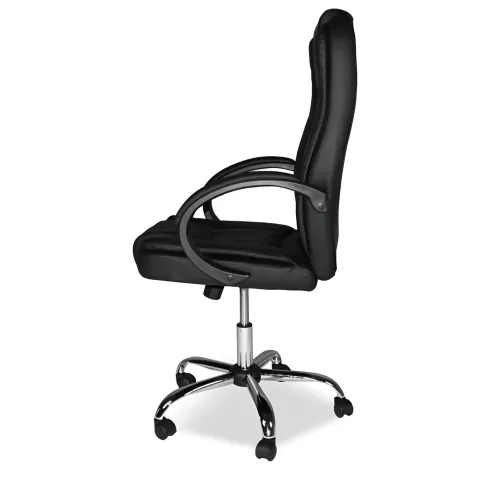 Poltrona da Ufficio Presidenziale Ergonomica Reclinabile Ecopelle Nero