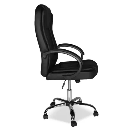 Poltrona da Ufficio Presidenziale Ergonomica Reclinabile Ecopelle Nero