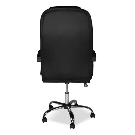 Poltrona da Ufficio Presidenziale Ergonomica Reclinabile Ecopelle Nero