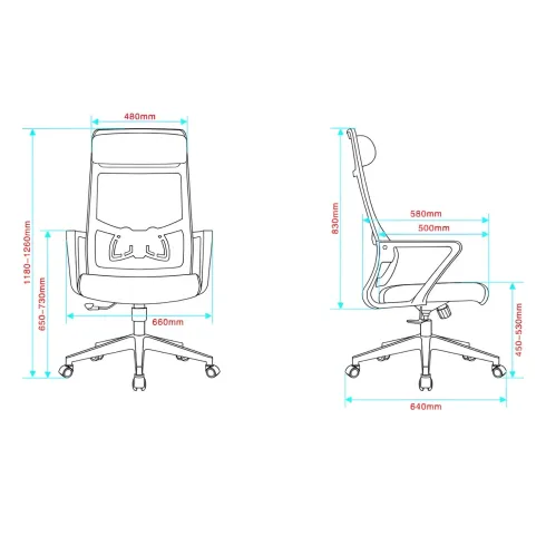 Poltrona da Ufficio Ergonomica Grigio con Schienale Alto in Rete Reclinabile