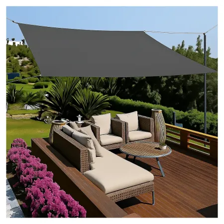 Tenda a Vela Quadrata 3x3 m Antracite Ombreggiante per Uso Esterno