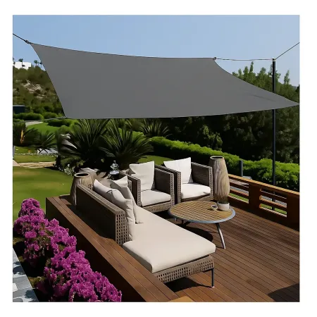 Tenda a Vela Rettangolare 4x5 m Antracite Impermeabile da Esterno
