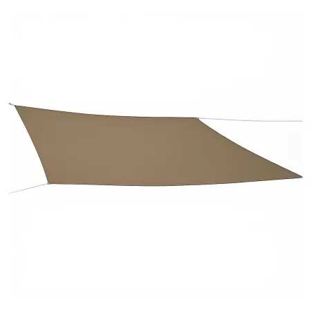 Tenda a Vela Quadrata 3x3 m Tortora Ombreggiante per Giardino e Terrazzo