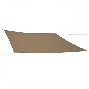 Vela Impermeabile Quadrata 5x5 m Tortora con Anelli in Acciaio Rinforzato